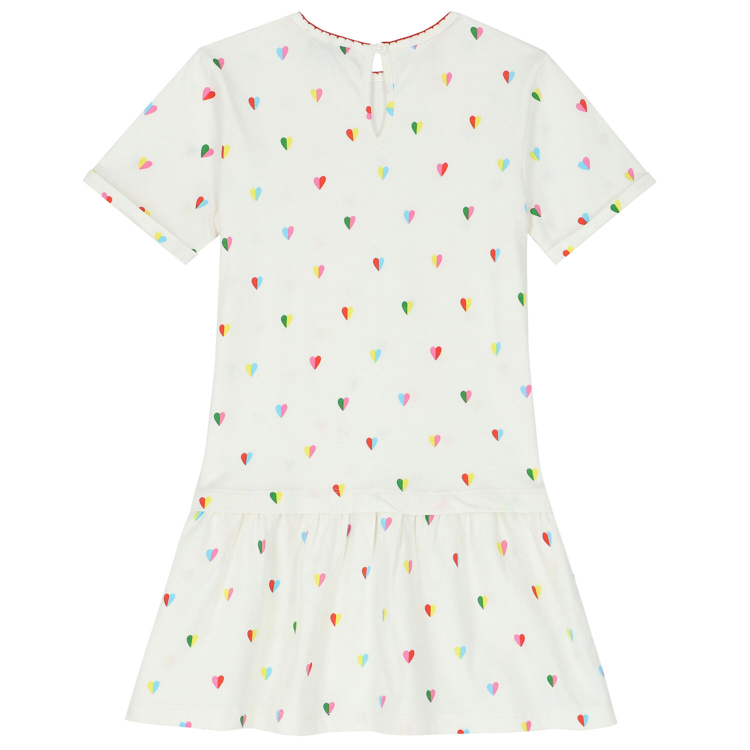 Girls Ivory Hearts Dress, 1, hi-res image number null