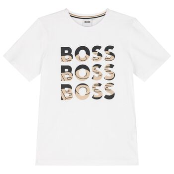 Boys White Logo T-Shirt