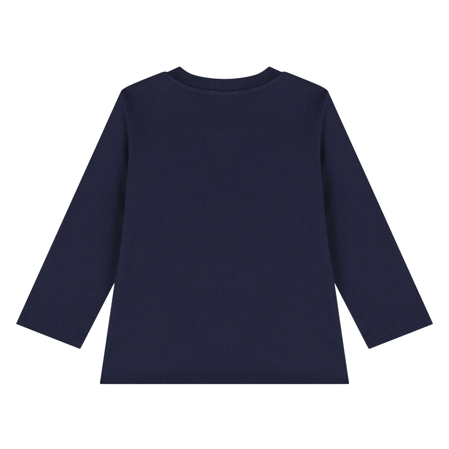 Younger Navy Blue Teddy Bear Logo Long Sleeve Top, 2, hi-res