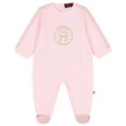 Baby Girls Pink Logo Babygrow, 3, hi-res
