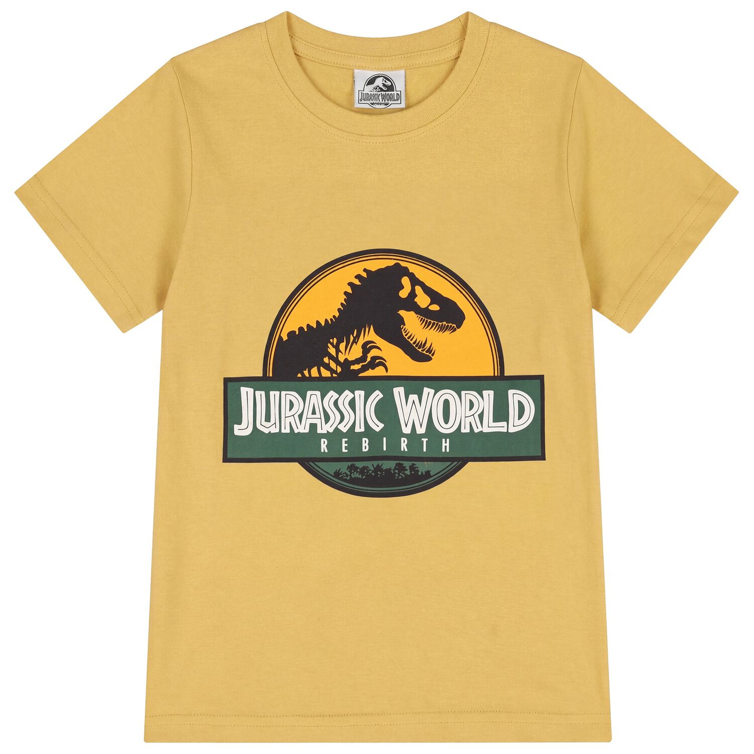 Boys Yellow Jurassic T-Shirt, 1, hi-res