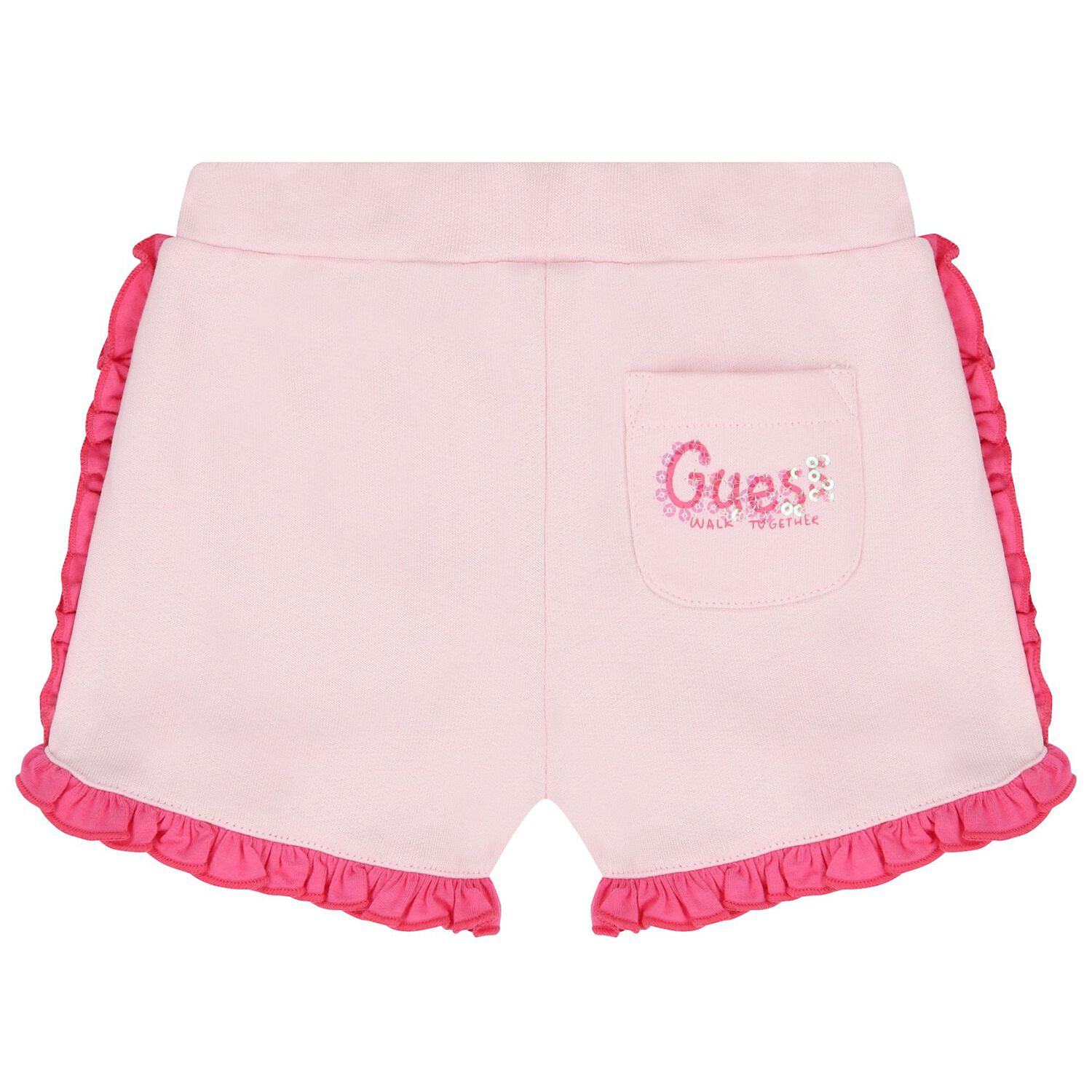 Baby Girls Pink Ruffle Short Set, 1, hi-res image number null