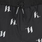 Boys Mini Me Black Logo Swim Shorts, 1, hi-res