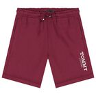 Boys Burgundy Logo Shorts, 2, hi-res