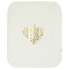 Baby Girls Ivory Heart Logo Blanket, 1, hi-res