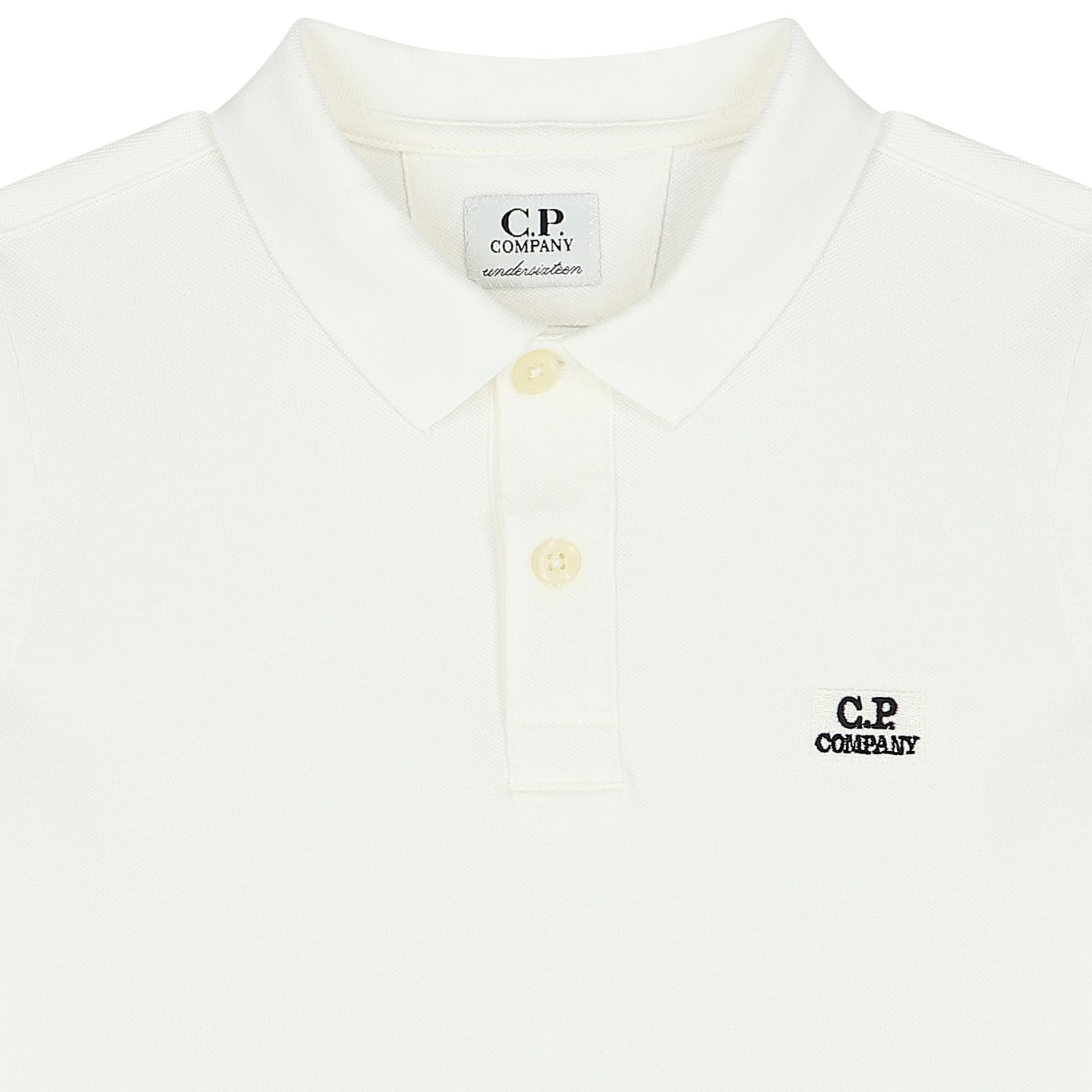 C.P. Company Kids Boys Ivory Logo Polo Shirt Junior Couture UAE