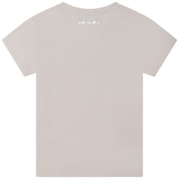 Girls Beige Logo T-Shirt