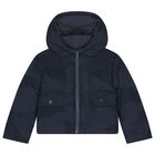 Boys Navy Blue Puffer Jacket, 1, hi-res