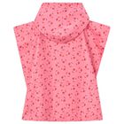 Girls Pink Crab Hooded Towel, 1, hi-res