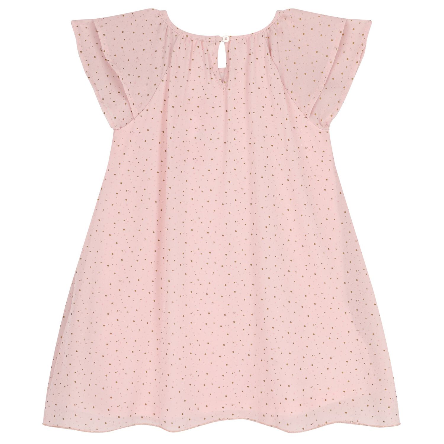 Girls Pink Dots Dress, 1, hi-res