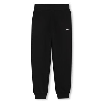 Boys Black Logo Joggers