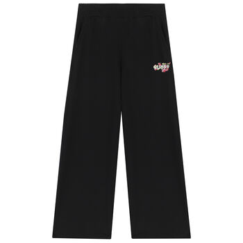Girls Black Logo Trousers