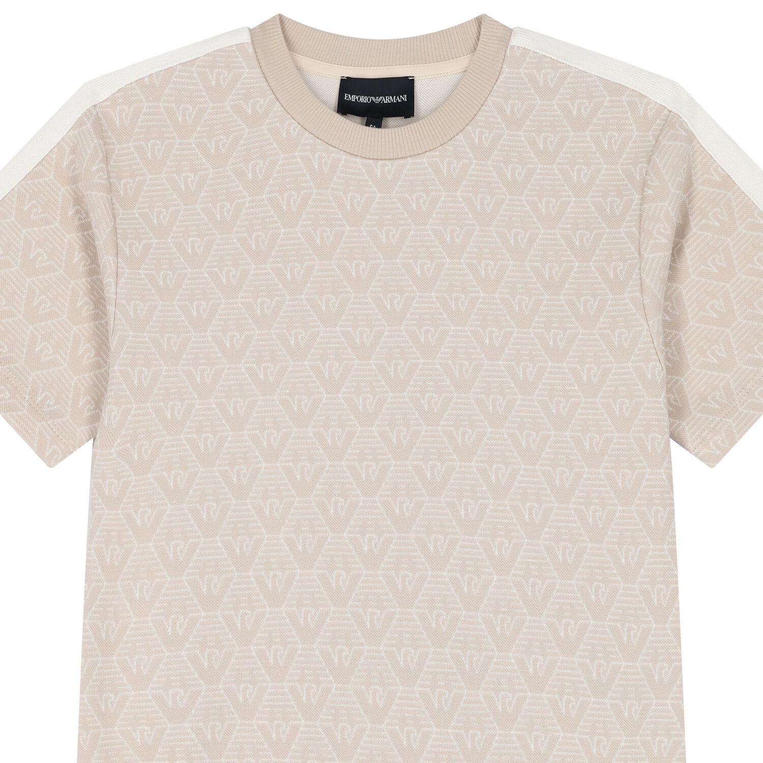 Boys Beige Logo T-Shirt, 1, hi-res
