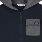 Boys Navy Blue & Grey Tracksuit Set ( 3 Piece ), 3, hi-res