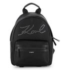 Girls Black Logo Backpack, 1, hi-res