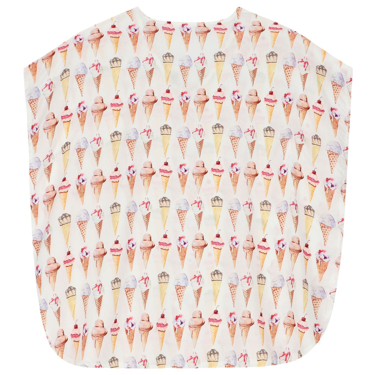 Girls White Ice Cream Kaftan, 1, hi-res