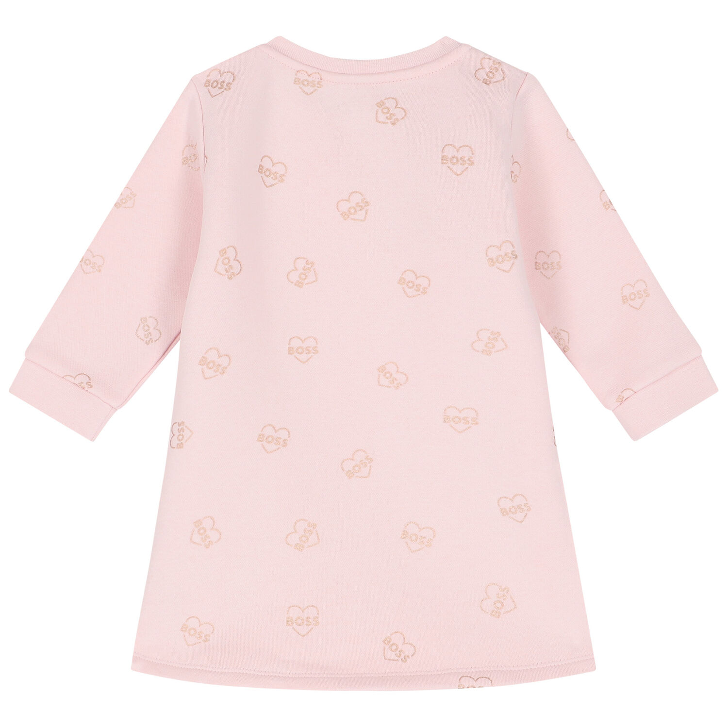 Younger Girls Pink Logo Dress, 1, hi-res