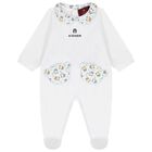 Baby Boys White & Blue Teddy Bear Logo Babygrow Gift Set, 1, hi-res