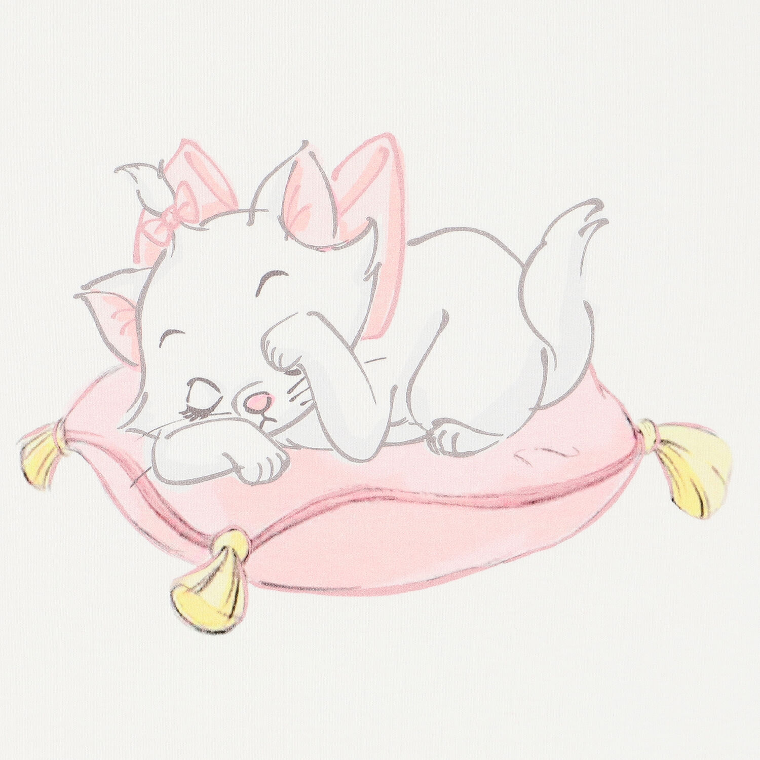 Baby Girls White & Pink Marie Blanket, 1, hi-res image number null