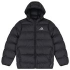 Black Logo Puffer Jacket, 1, hi-res