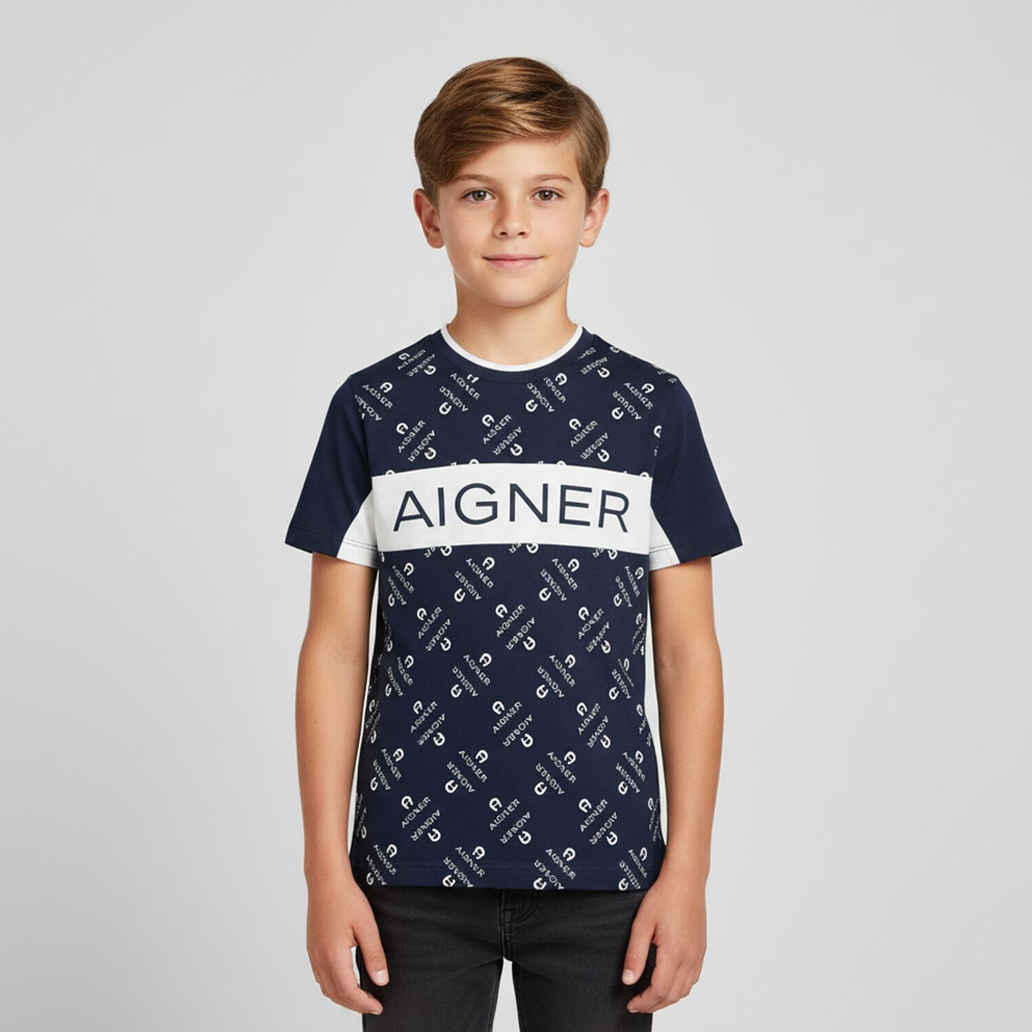 Boys Navy Logo T-Shirt, 1, hi-res image number null