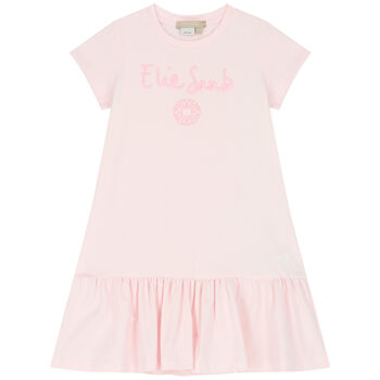 Girls Pink Logo Dress