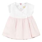 Baby Girls White & Pink Reversible Dress, 1, hi-res