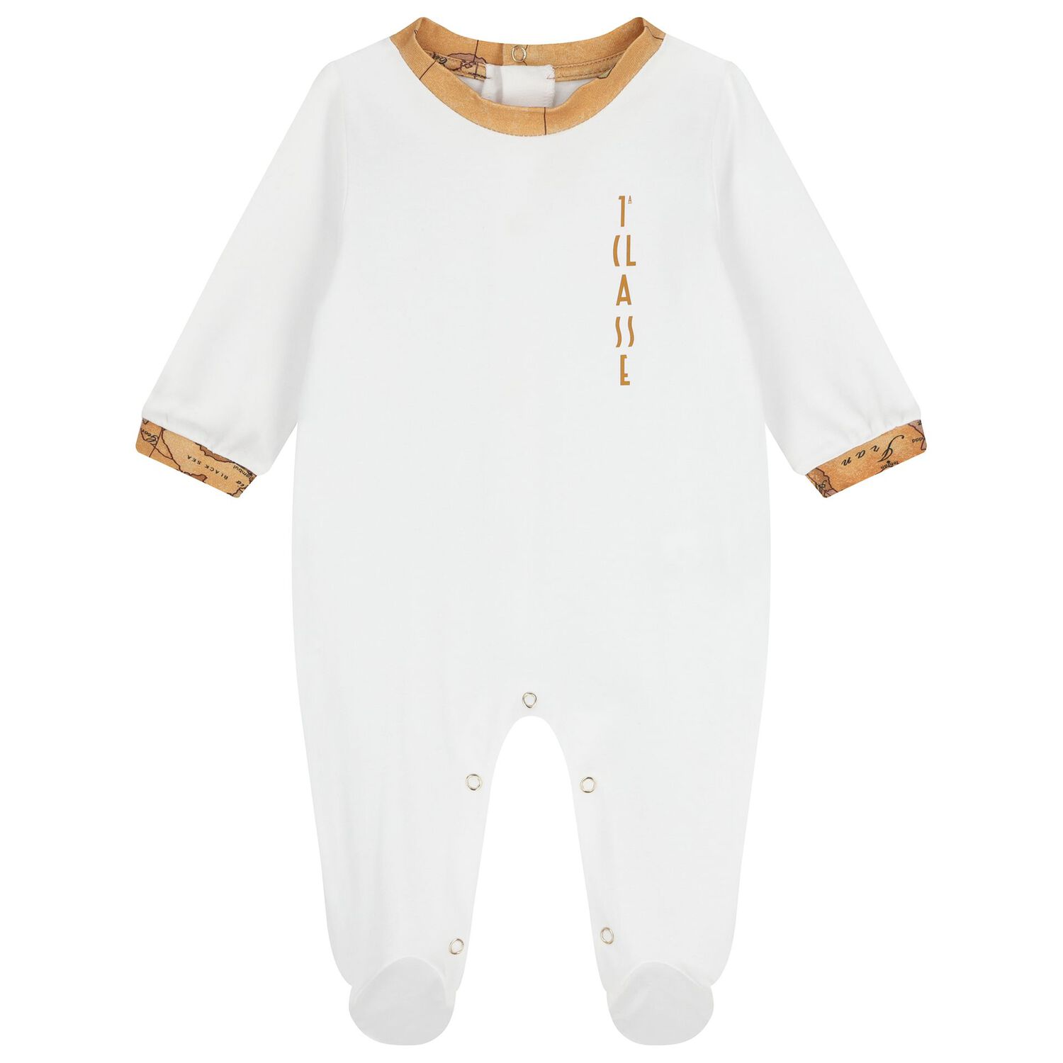 White & Beige Geo Map Babygrow Gift Set, 2, hi-res