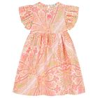 Girls Pink Floral Paisley Dress, 1, hi-res