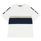 Boys White & Green Shorts Set , 1, hi-res