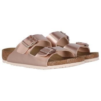 Girls Metallic Copper Sandals