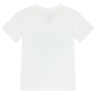 طقم شورت بالشعار باللون الأبيض والأزرق, 1, hi-res