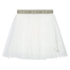 Girls White Tulle Skirt, 1, hi-res