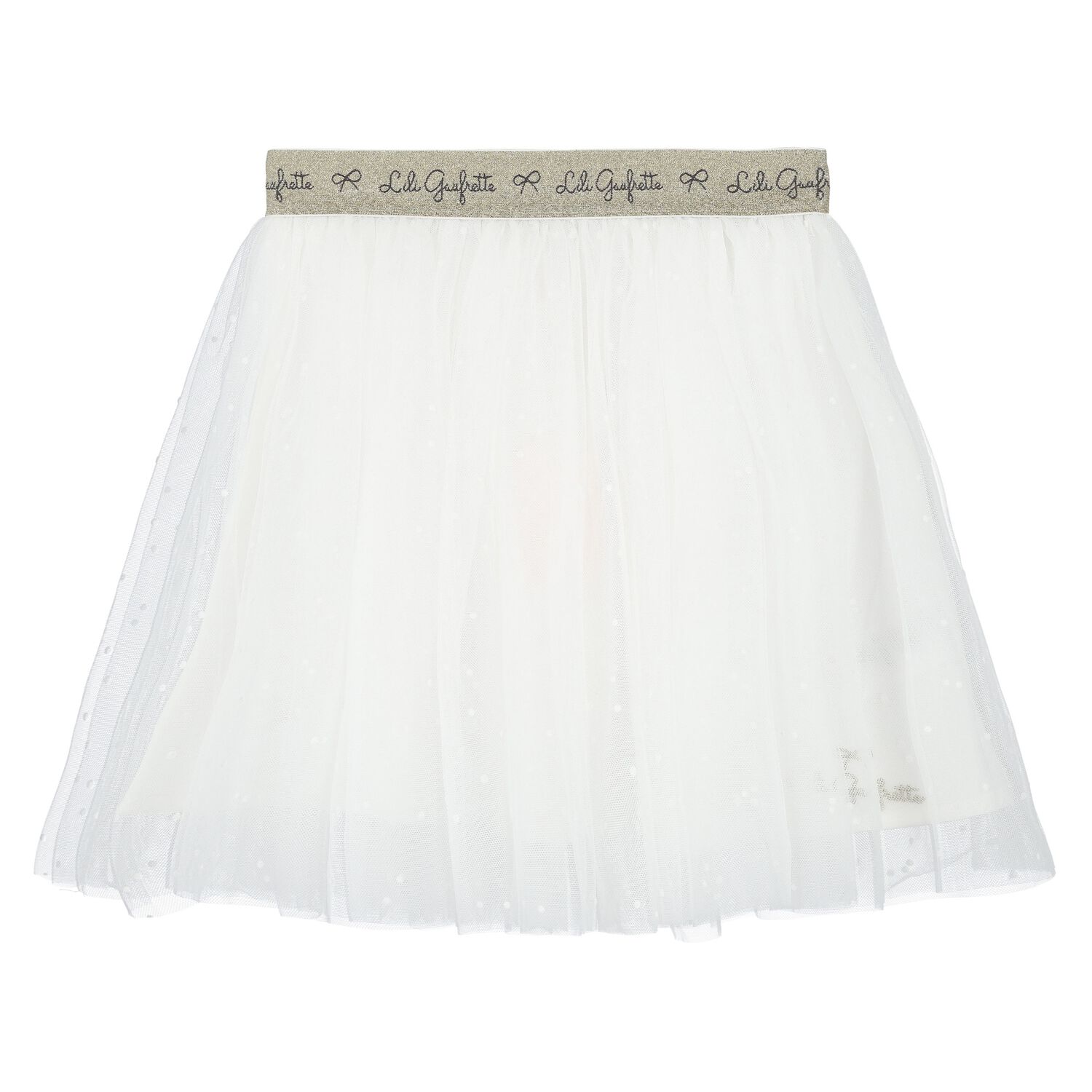 Girls White Tulle Skirt, 1, hi-res image number null