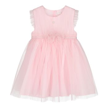 Baby Girls Pink Flower Tulle Dress
