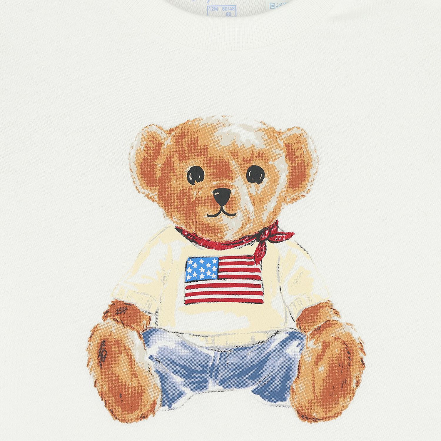 Baby Boys White Polo Bear T-Shirt, 1, hi-res