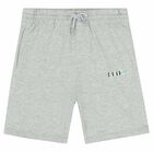 Boys Grey Logo Shorts, 1, hi-res