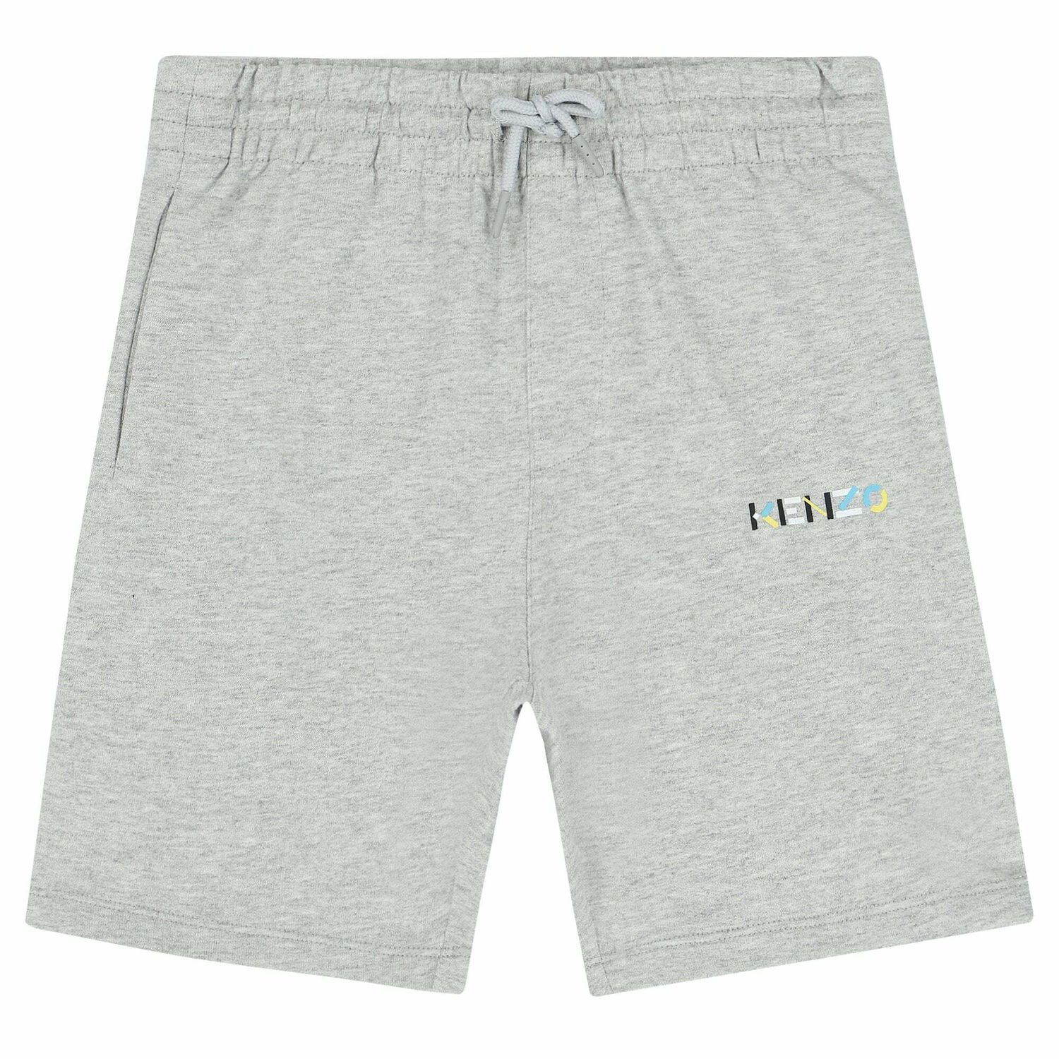 Boys Grey Logo Shorts, 1, hi-res