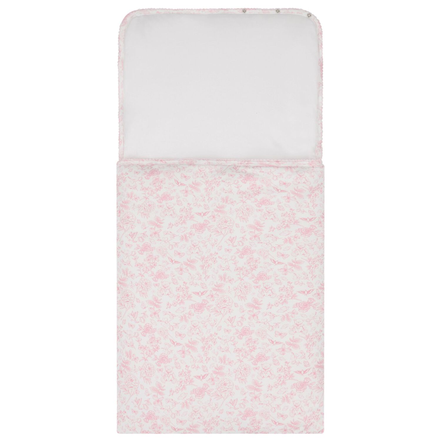 Baby Girls White & Pink Floral Nest, 1, hi-res