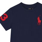 Boys Navy Logo T-Shirt, 1, hi-res