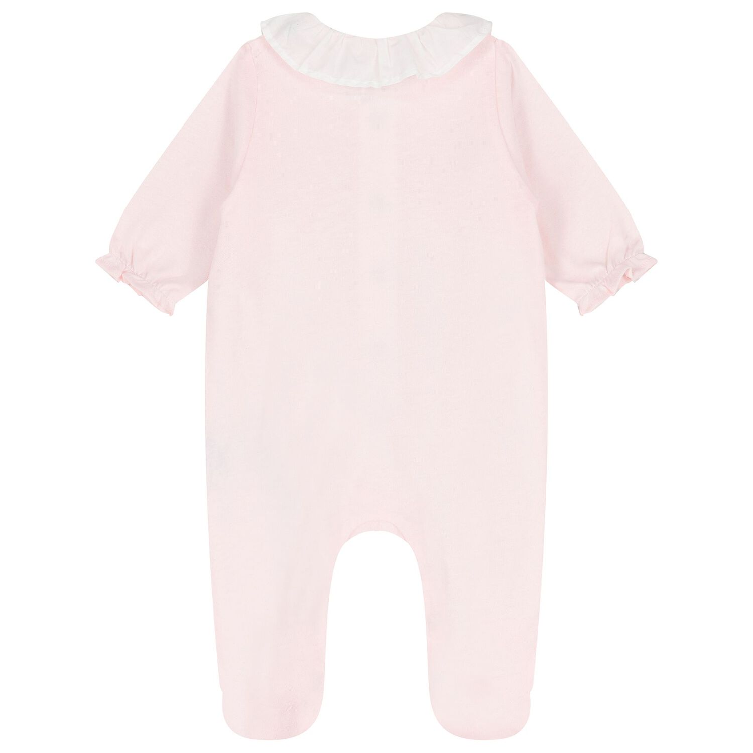 Girls Pale Pink Floral Babygrow, 1, hi-res image number null