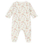 Baby Girls Ivory Floral Babygrow, 1, hi-res