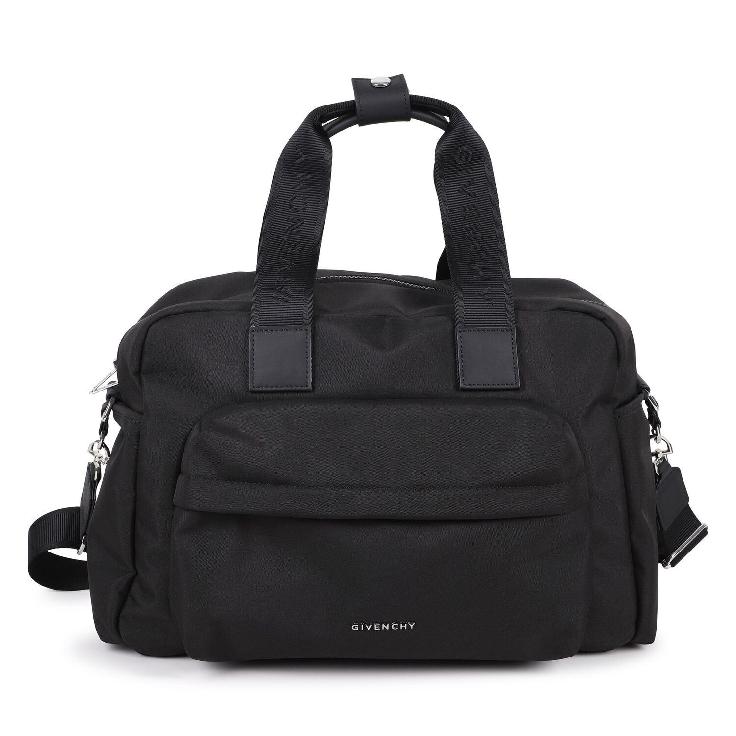 Black Logo Baby Changing Bag, 1, hi-res