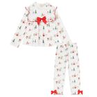 Girls Ivory Christmas Pyjamas, 1, hi-res