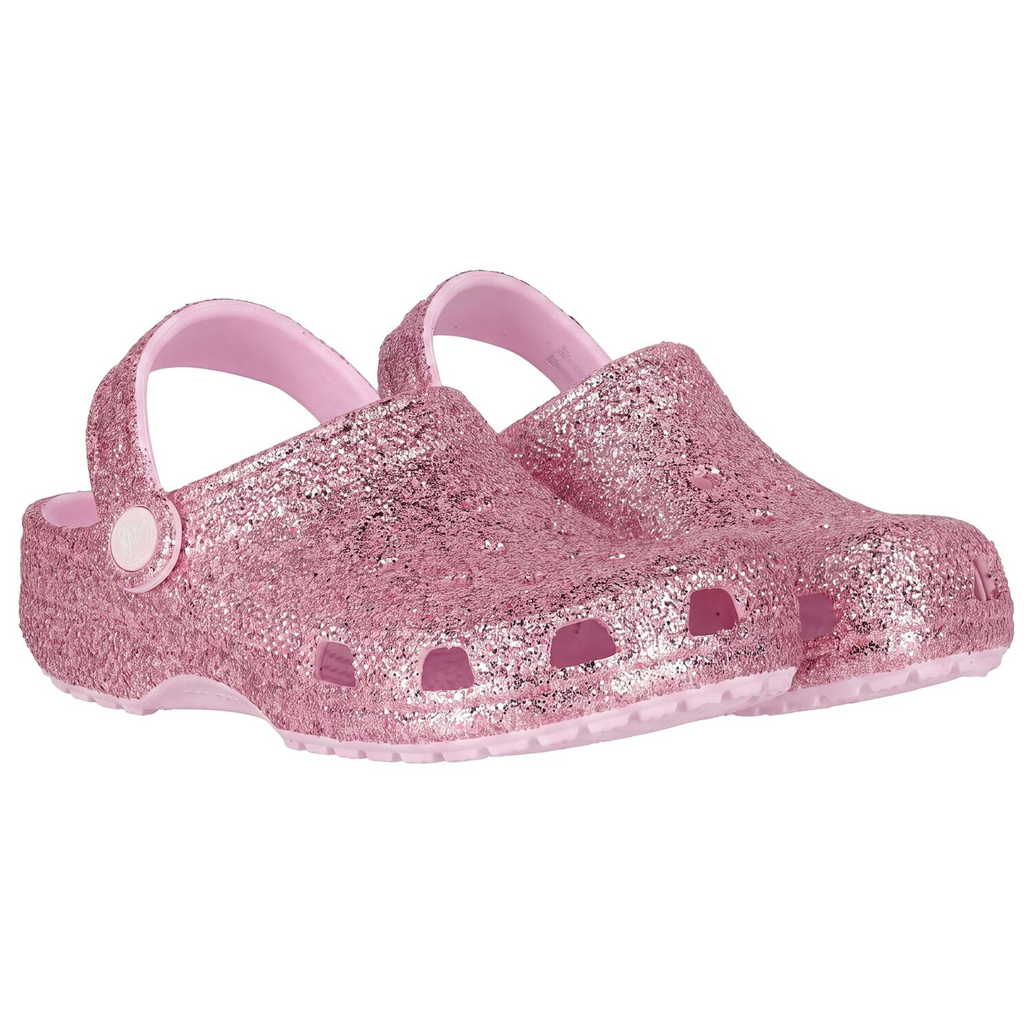 Girls Pink Glitter Classic Clogs Sandals , 1, hi-res