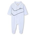 Baby Boys Blue Logo Babygrow, 1, hi-res