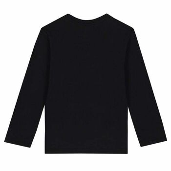 Boys Black Logo Top