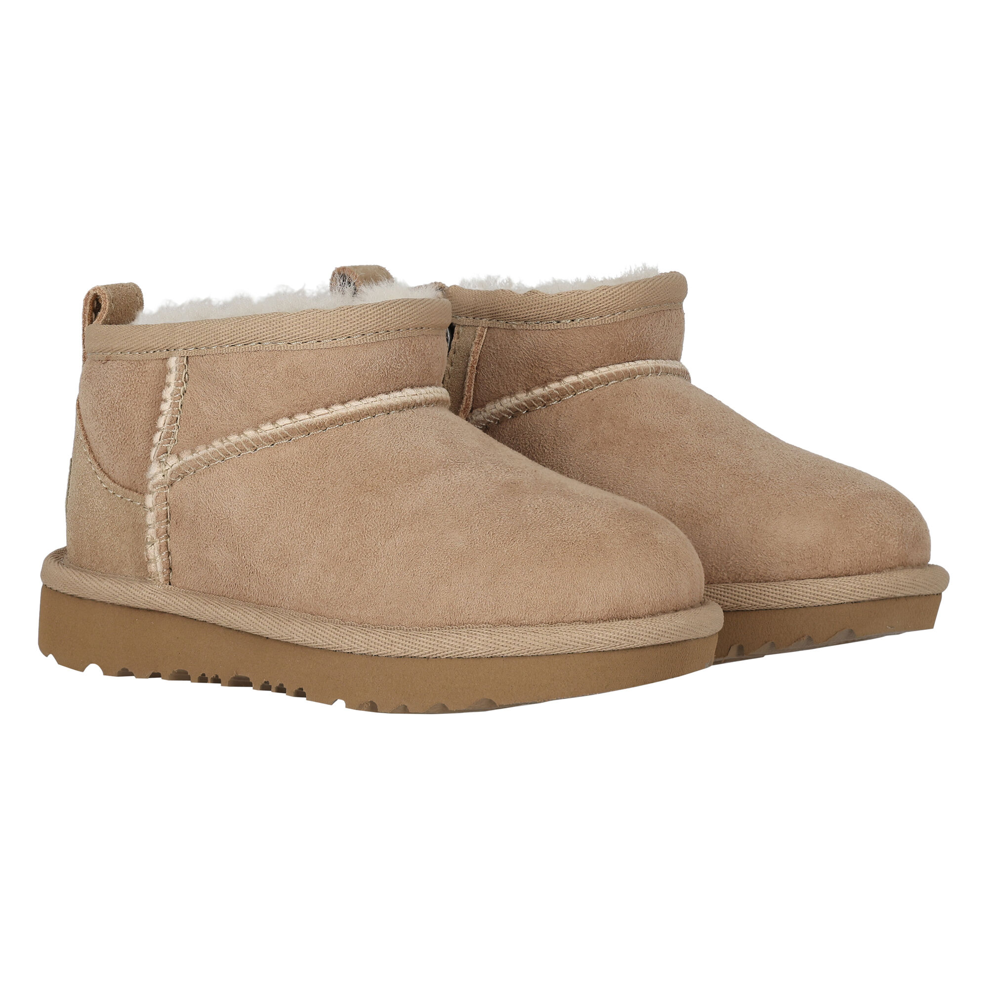 UGG Beige Classic Ultra Mini Suede Boots Junior Couture UAE
