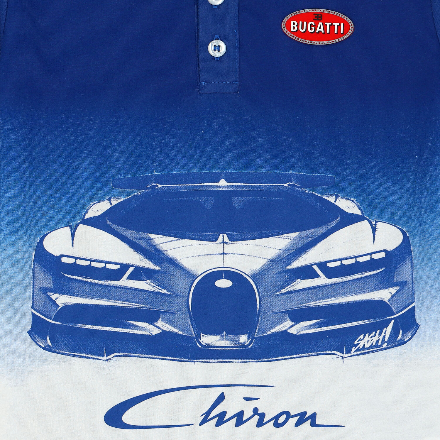 تيشيرت بولو بالشعار باللون الأبيض والأزرق للأولاد, 1, hi-res