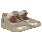 Baby Girls Gold Pre Walker Shoes, 2, hi-res